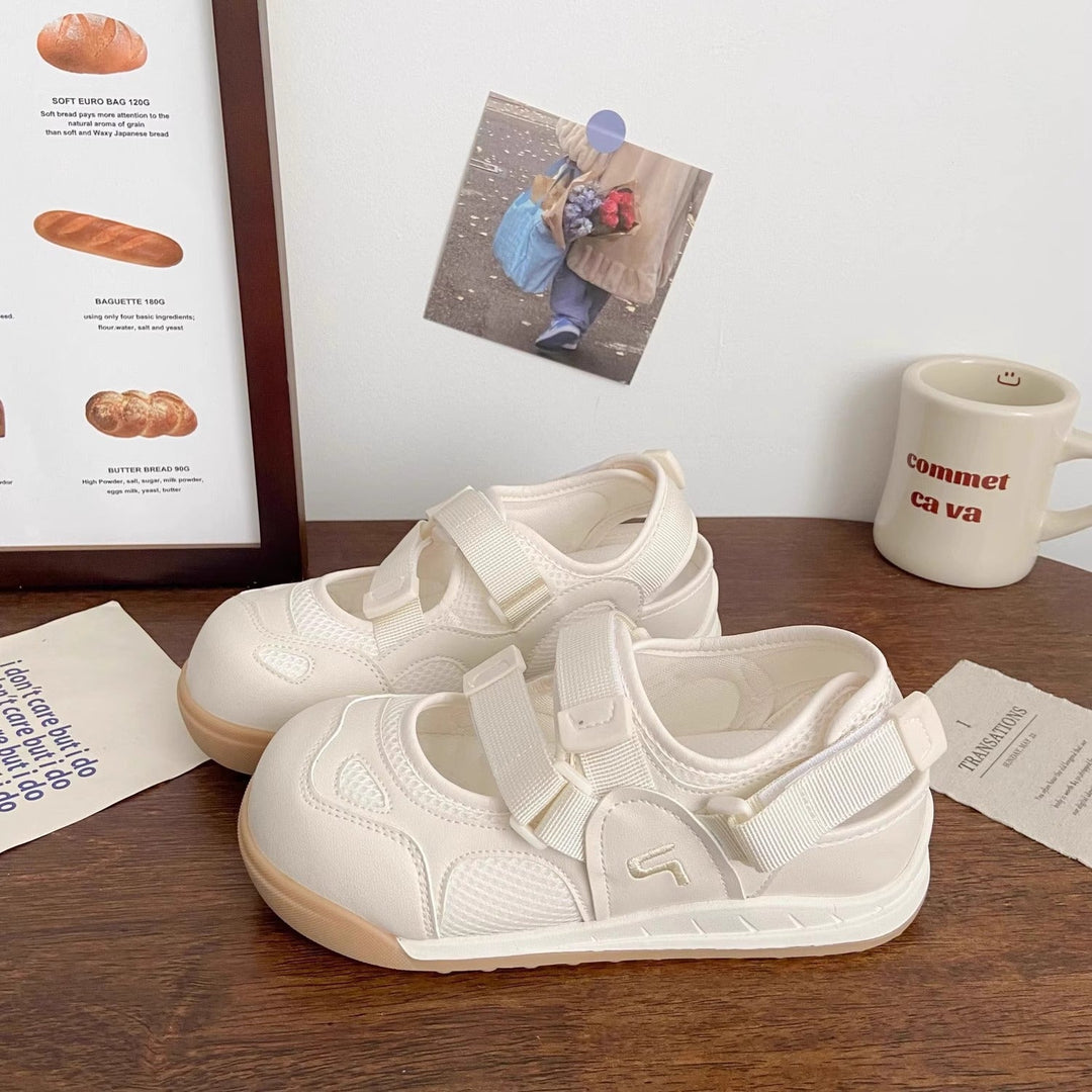 Ladies Comfortable Sneakers with Non-Slip Velcro Fastening and Breathable Upper Material Mune Fashion