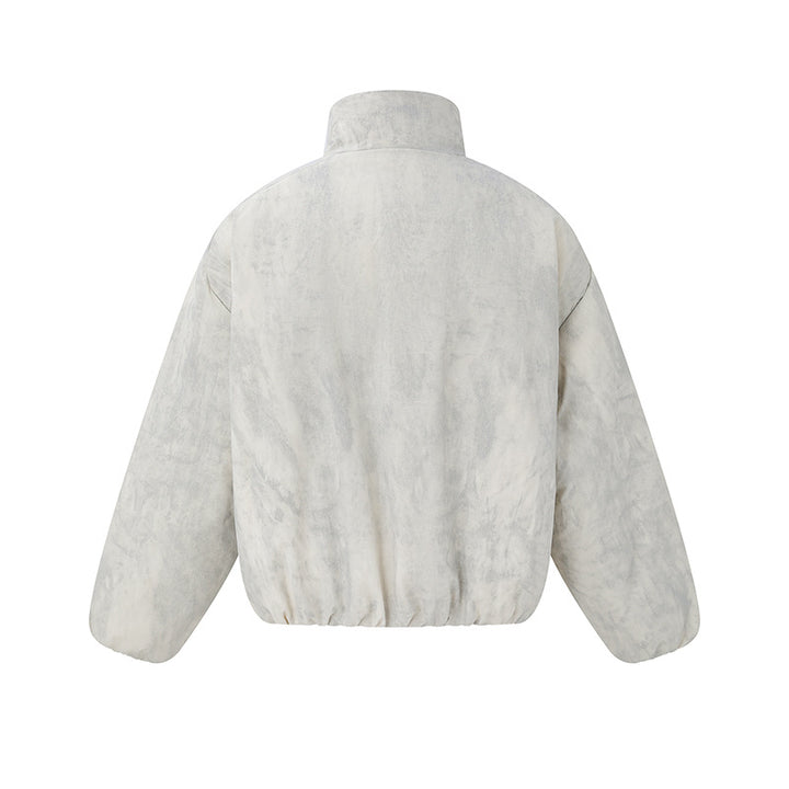 Unisex Short fitted padded oversized bomber jacket with stand-up collar and chest flaps Mune Fashion