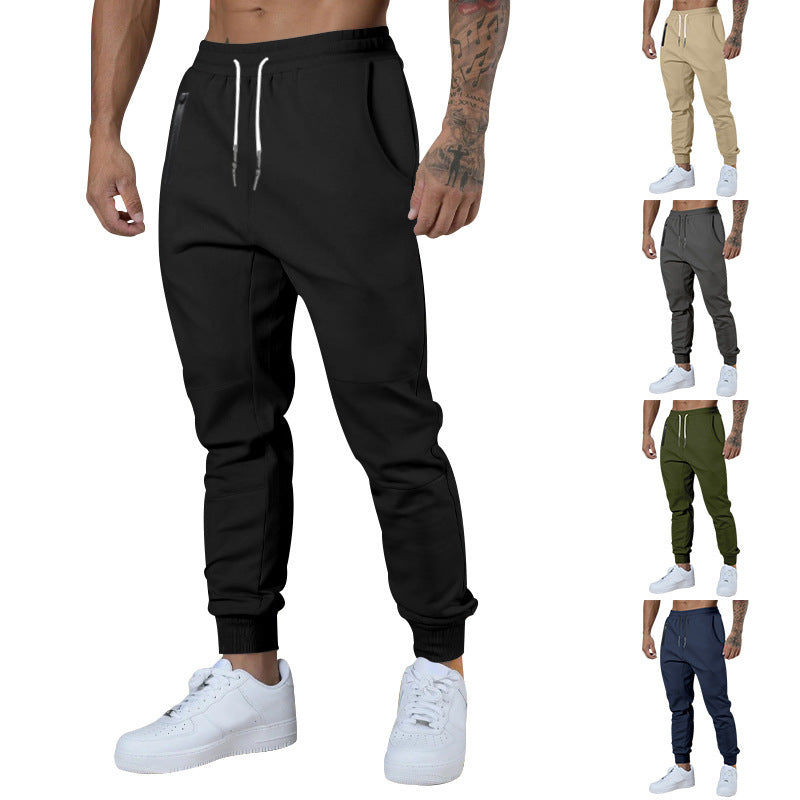 Men nan athletic joggers with tapered leg, zippered pockets, and elastic waistband Mune Fashion