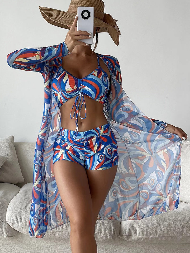 Women's tankini set with fashionable overshirt Mune Fashion