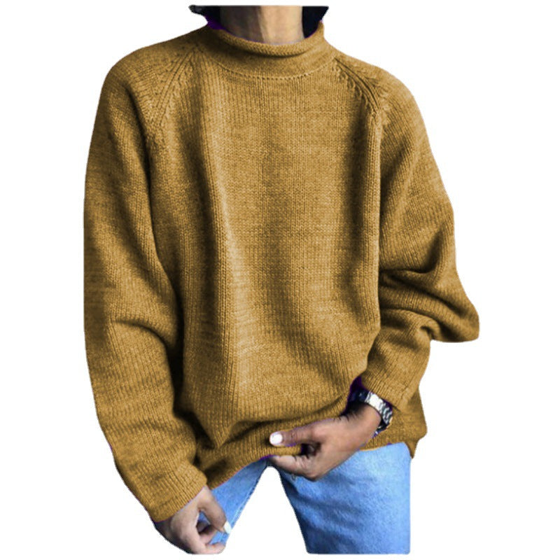 Women nan kastiger fine knit sweater with short standing collar and raglan sleeves Mune Fashion