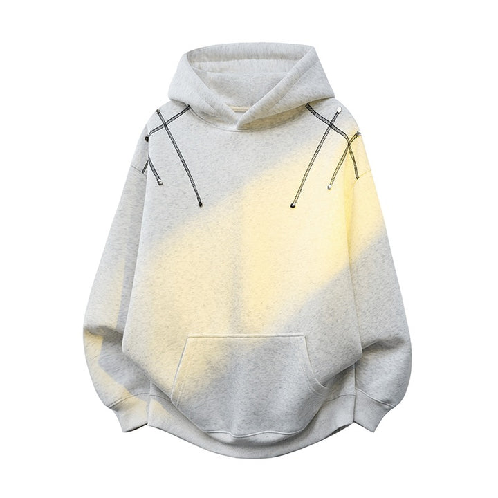 Unisex Oversized Hoodie with Kangaroo Pocket and Decorative Drawstrings Mune Fashion