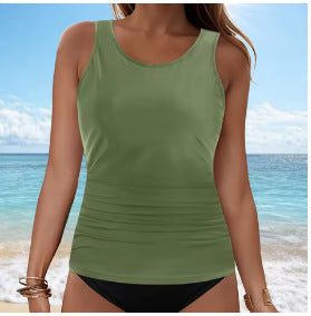 Women's Tankini Top with Ruching Mune Fashion