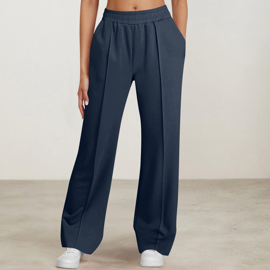 Women's elegant pleated trousers with high comfort waistband, crease and side inseam pockets Mune Fashion