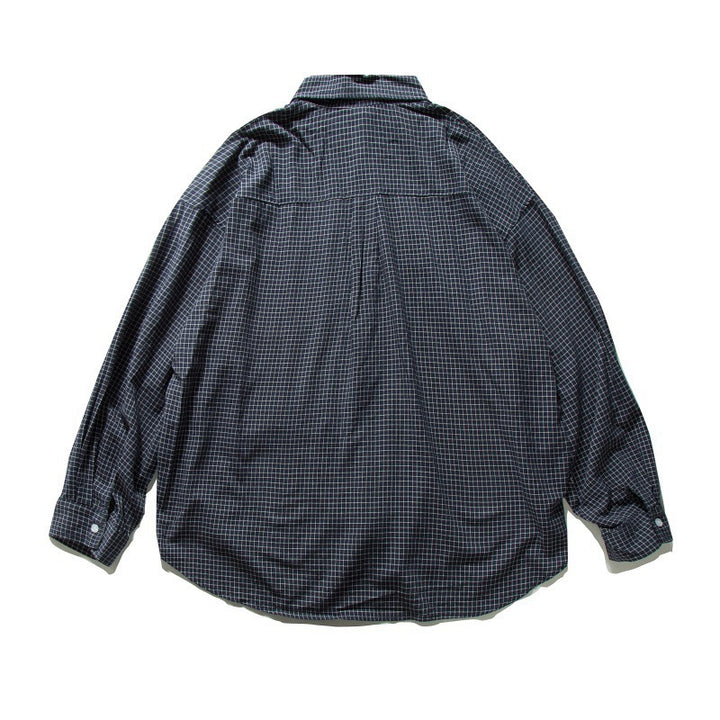 Men's Oversized Checkered Long Sleeve Shirt with Chest Pocket Mune Fashion