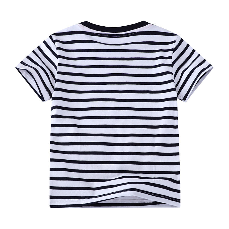 Boys T-shirt with colorful dinosaur appliqués Mune Fashion