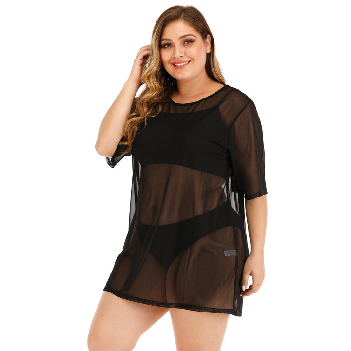 Women's transparent beach cover-up with a wide cut Mune Fashion