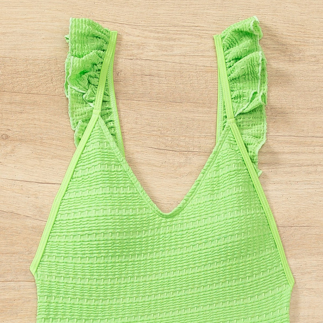 Women's High-Quality One-Piece Swimsuit with Ruffle Details Mune Fashion