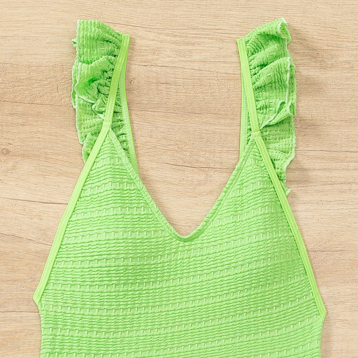 Women's High-Quality One-Piece Swimsuit with Ruffle Details Mune Fashion