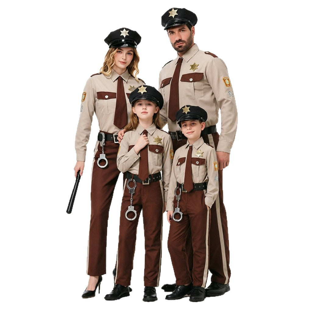 Men's police costume with decorative uniform and accessories Mune Fashion