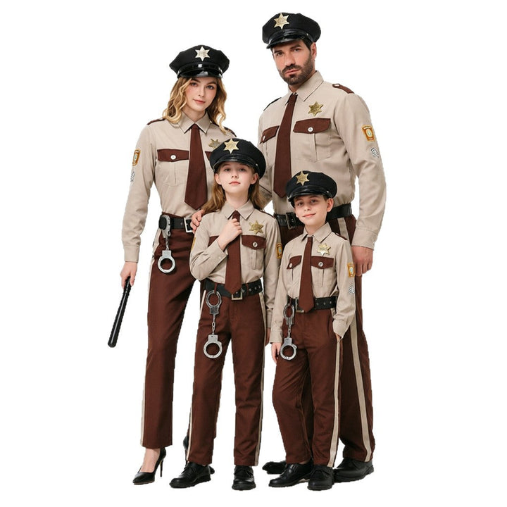 Men's police costume with decorative uniform and accessories Mune Fashion