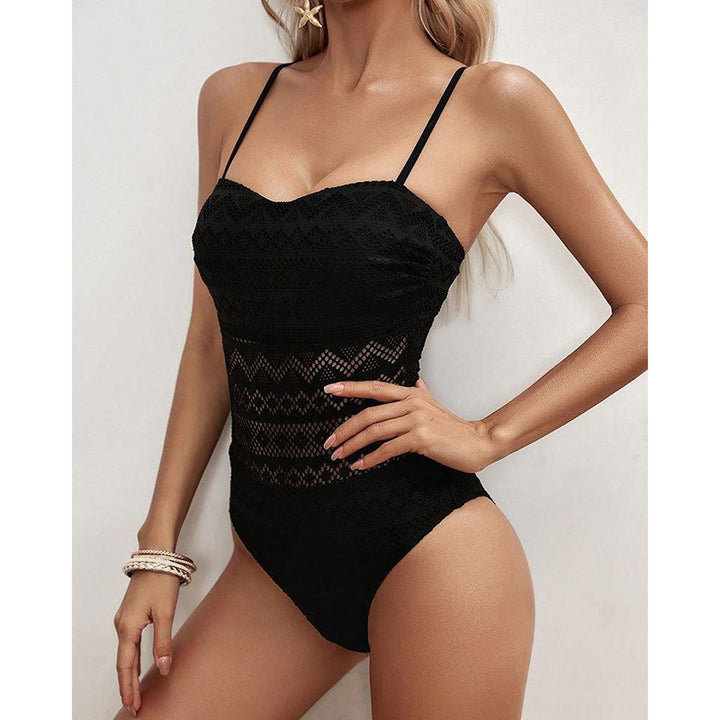 Women High Quality One-Piece Swimsuit with Mesh Details Mune Fashion