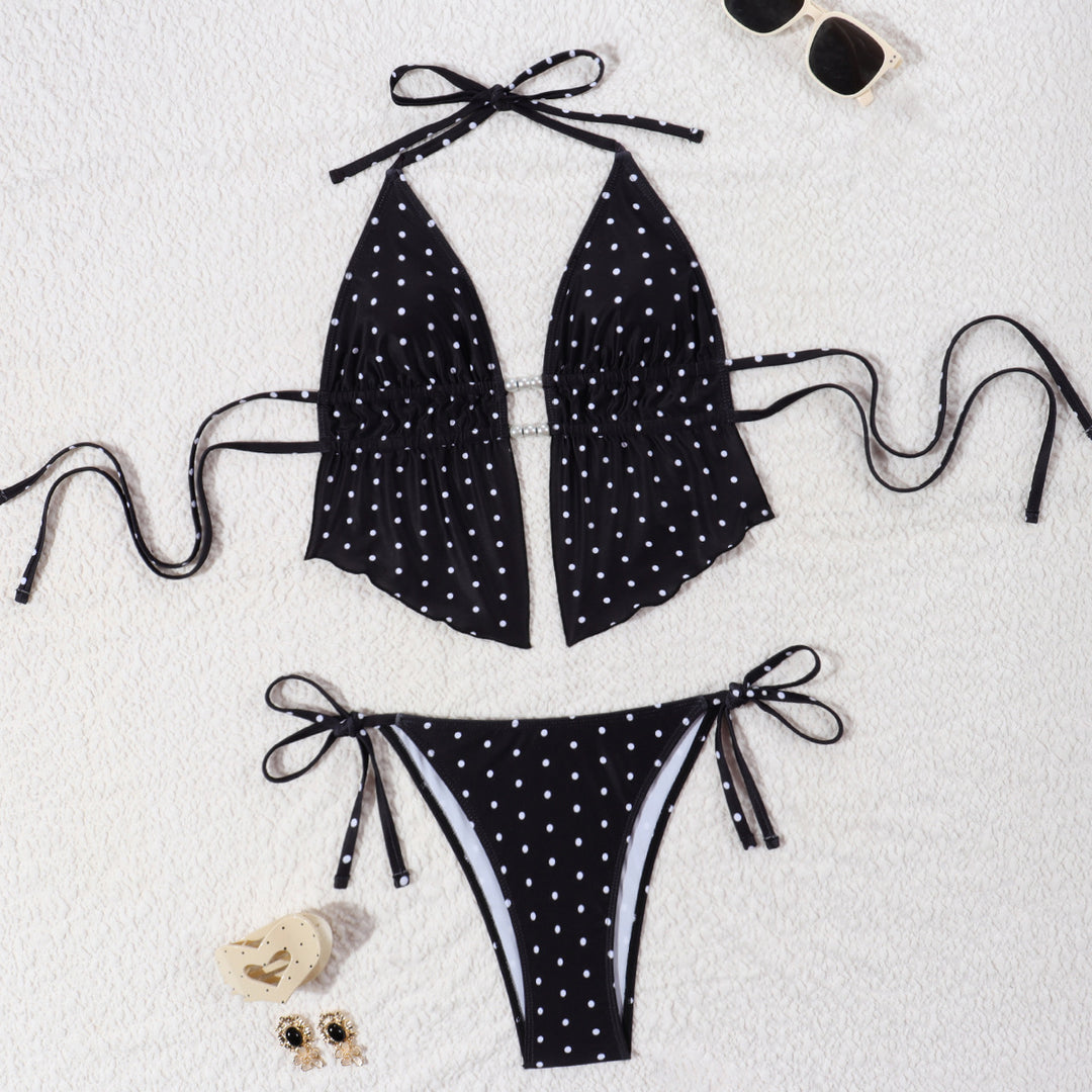 Women's bikini set with playful polka dot pattern and adjustable straps Mune Fashion