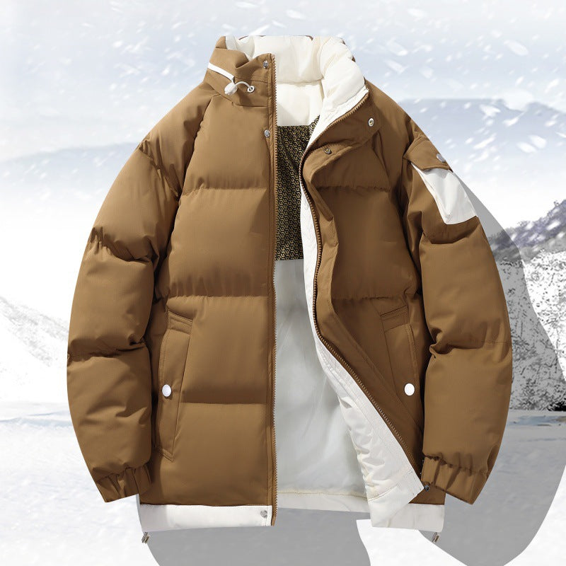 Men's non-padded outdoor quilted jacket with high standing collar insulation and elastic cuffs Mune Fashion