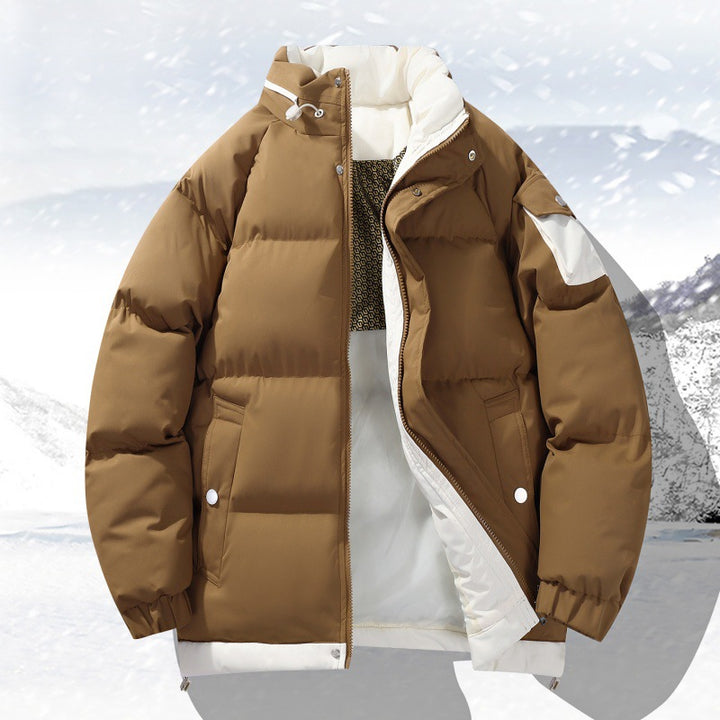 Men's non-padded outdoor quilted jacket with high standing collar insulation and elastic cuffs Mune Fashion