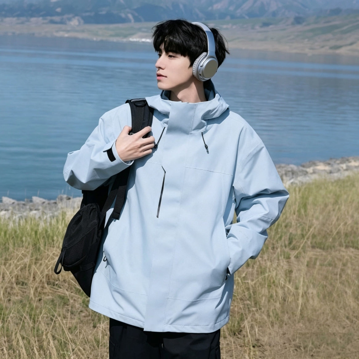 Men's waterproof outdoor jacket with removable fleece inner jacket Mune Fashion