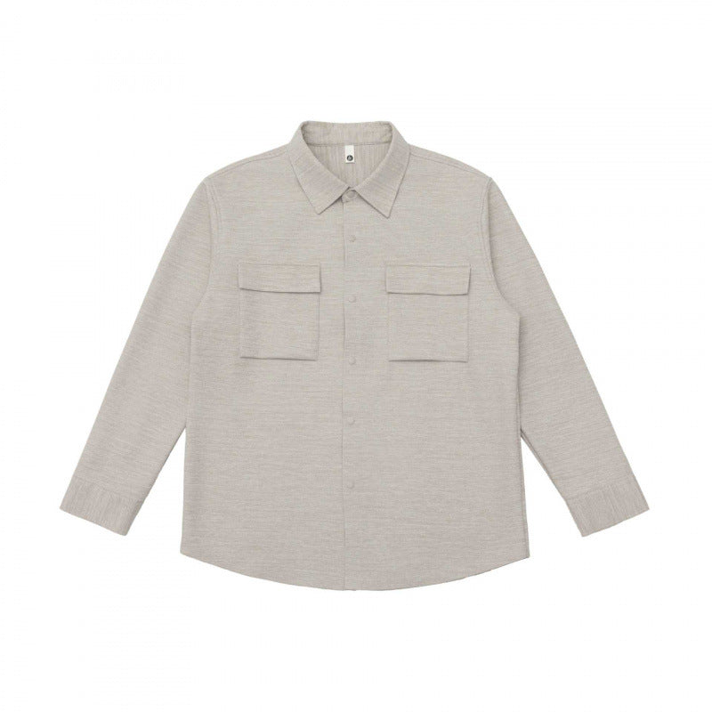 Unisex Overshirt made of structured knit blend with patch flap pockets Mune Fashion
