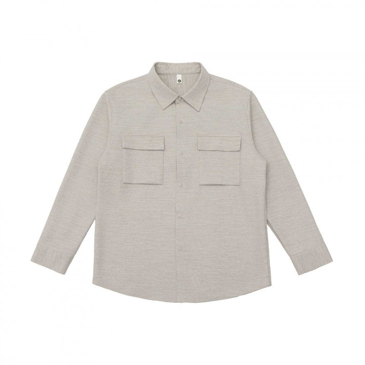 Unisex Overshirt made of structured knit blend with patch flap pockets Mune Fashion
