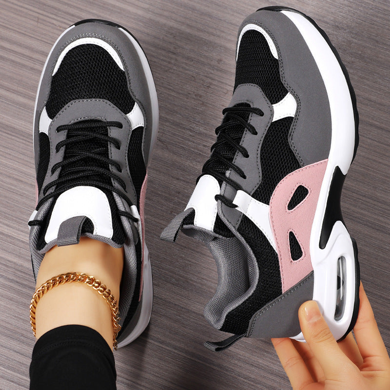 Women's urban chunky sneakers with integrated air chamber, breathable mesh, and stabilizing heel cap Mune Fashion