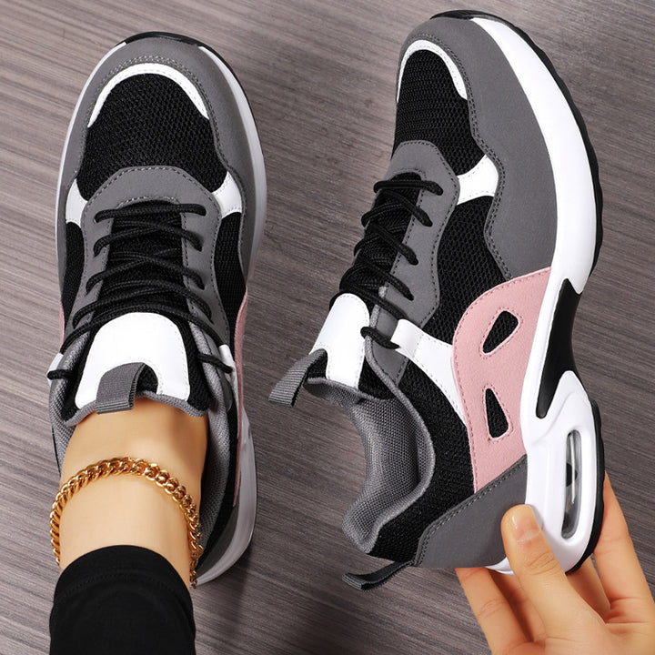 Women's urban chunky sneakers with integrated air chamber, breathable mesh, and stabilizing heel cap Mune Fashion