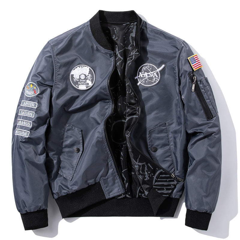 Men's Fashion Bomber Jacket in Space Travel Style Mune Fashion
