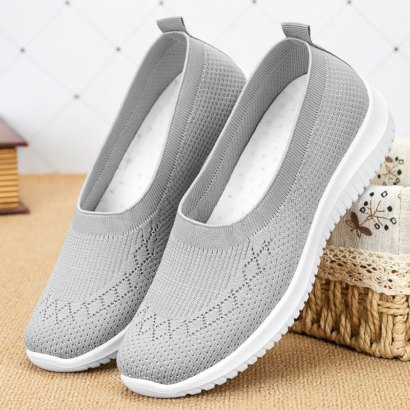 Women's seamless knit ballerina slip with sock-like shaft, elastic entry and cushioned lightweight sole Mune Fashion