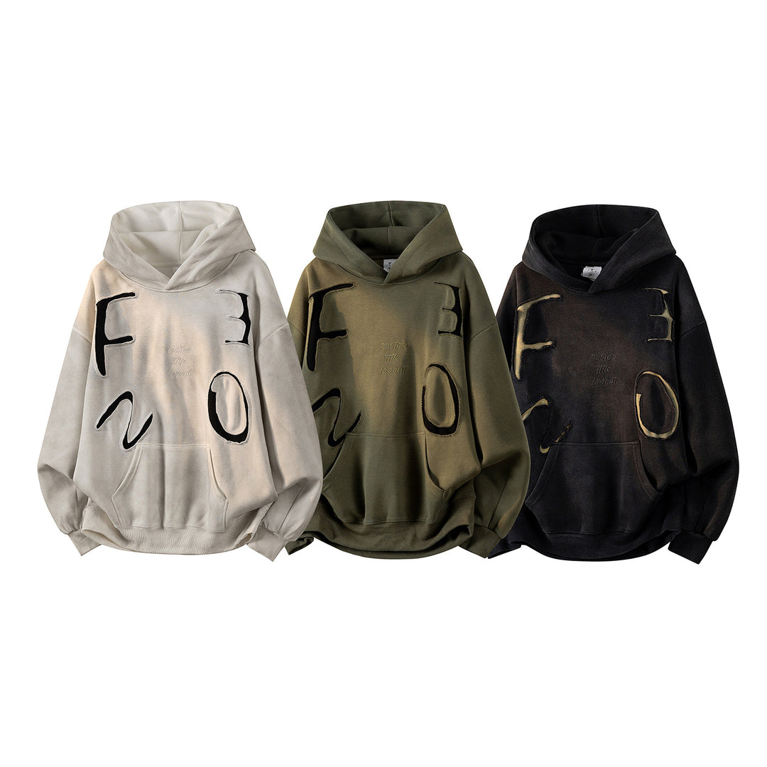 Unisex Oversize Hoodie with handwritten graphic print, kangaroo pocket & ribbed hem Mune Fashion