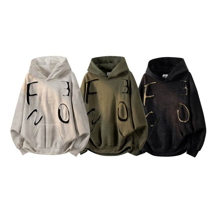 Unisex Oversize Hoodie with handwritten graphic print, kangaroo pocket & ribbed hem Mune Fashion