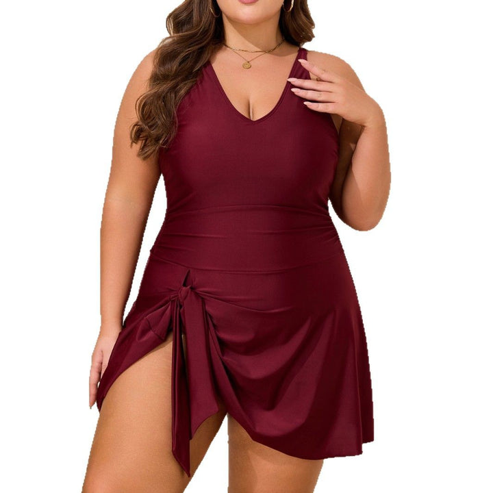 Women's Flowing Swimsuit with Wrap Look Mune Fashion
