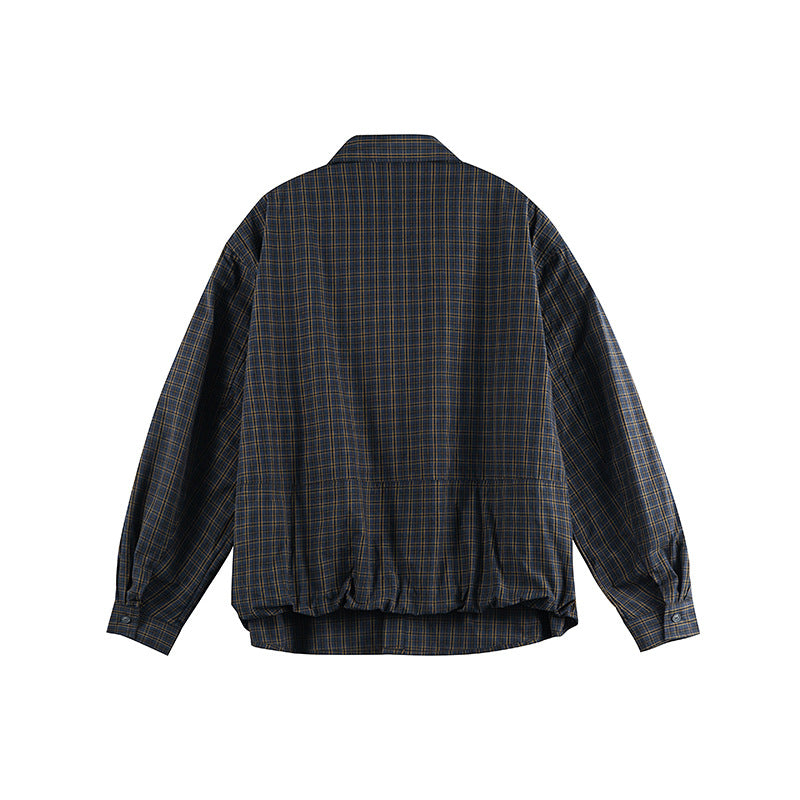 Unisex Boxy-checkered overshirt made of cotton blend with chest pocket and loose fit Mune Fashion