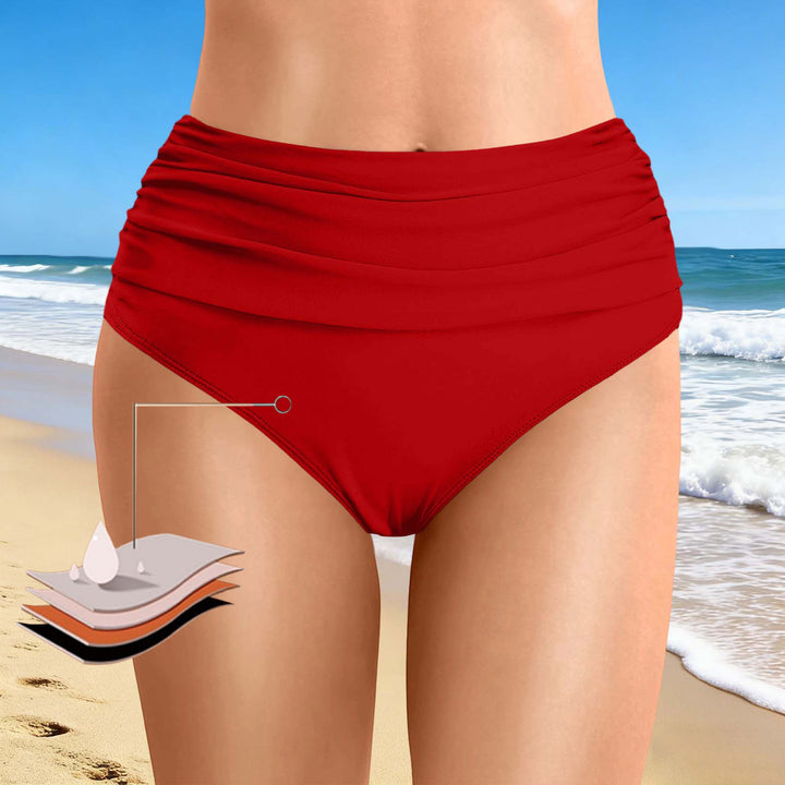 Women's High-Waisted Bikini Bottoms with Flattering Design Mune Fashion