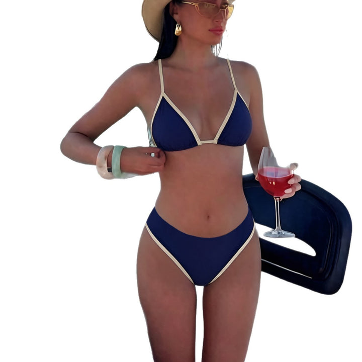 Ladies triangle bikini with high leg cut and adjustable straps Mune Fashion