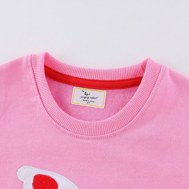 Girl's sweatshirt with loving heart and bird motif Mune Fashion
