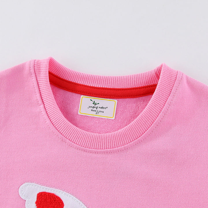 Girl's sweatshirt with loving heart and bird motif Mune Fashion