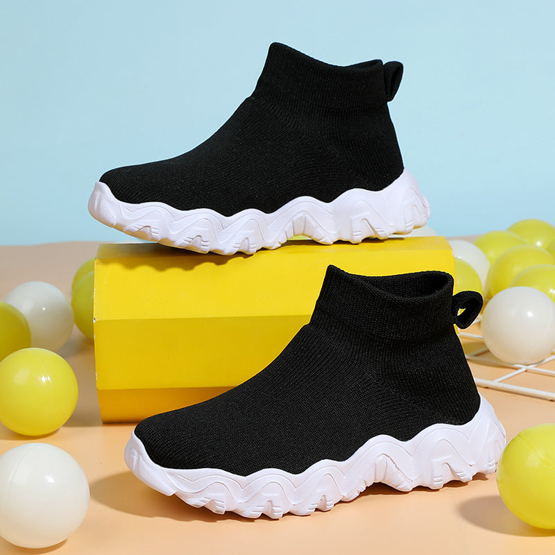 Women's nano elastic knitted sock shoe with ergonomic wave platform sole Mune Fashion