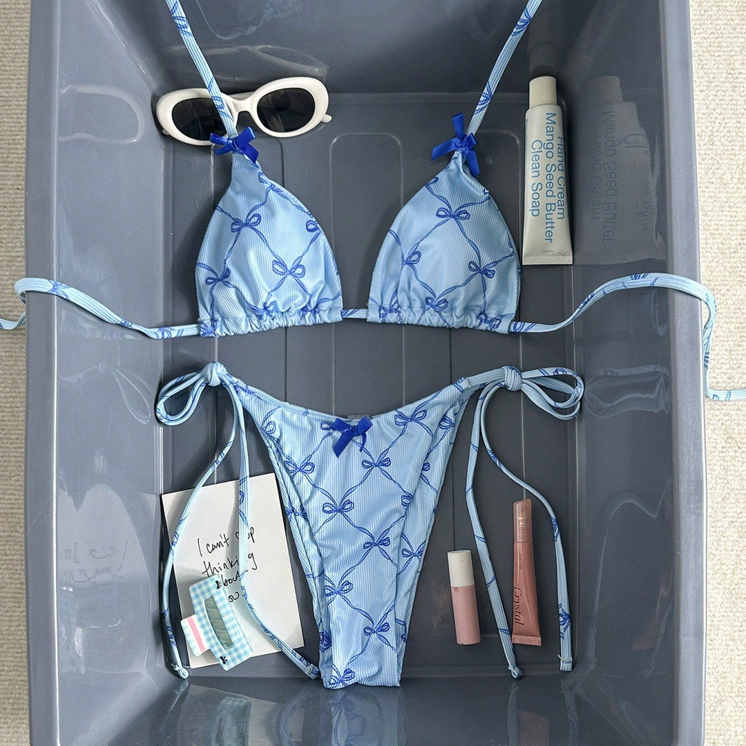 Women's Triangle Bikini with Delicate Bow Details Mune Fashion