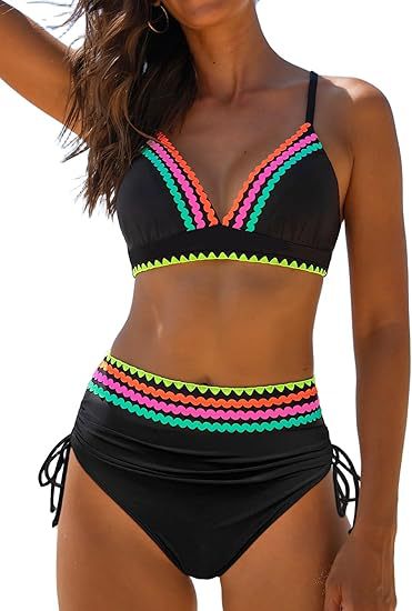 Womens High-Cut Bikini with Playful Decorative Details Mune Fashion