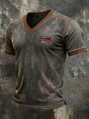 Unisex v-neck retro style jersey with Uruguay crest and flag patches Mune Fashion