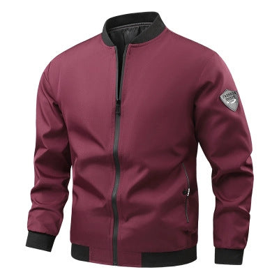 Men's lightweight water-repellent bomber jacket with zipper, ribbed hem & concealed pockets Mune Fashion