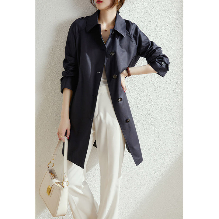Women's Stylish Trench Jacket with Chic Collar and Practical Pockets Mune Fashion