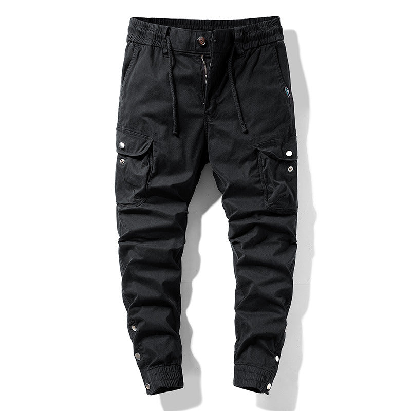 Herren Cargo-Joggerhose im Utility-Look mit elastischem Bund, Mehrfach-Taschen und gerippten Beinabschlüssen Mune Fashion