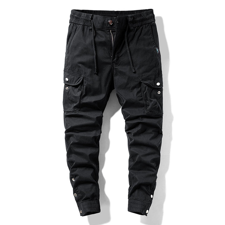 Herren Cargo-Joggerhose im Utility-Look mit elastischem Bund, Mehrfach-Taschen und gerippten Beinabschlüssen Mune Fashion