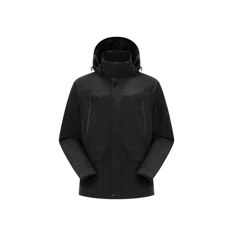 Men's technical waterproof outdoor jacket with hood, welded seams and concealed zippers Mune Fashion