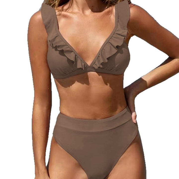 Women's Refined Triangle Bikini Set with Ruffle Details Mune Fashion