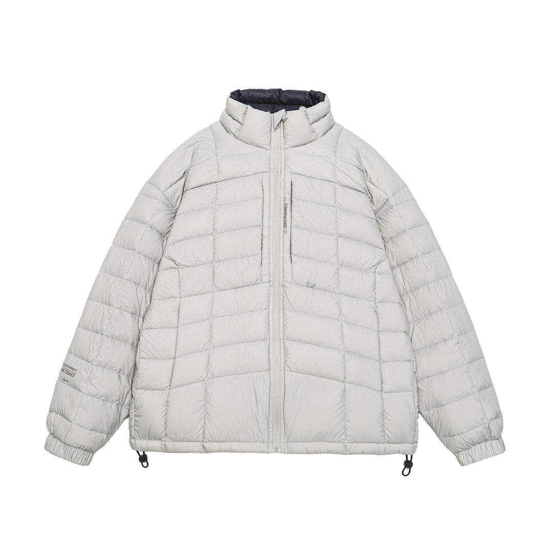 Men's short quilted insulation jacket with high stand-up collar and drawstring hem Mune Fashion