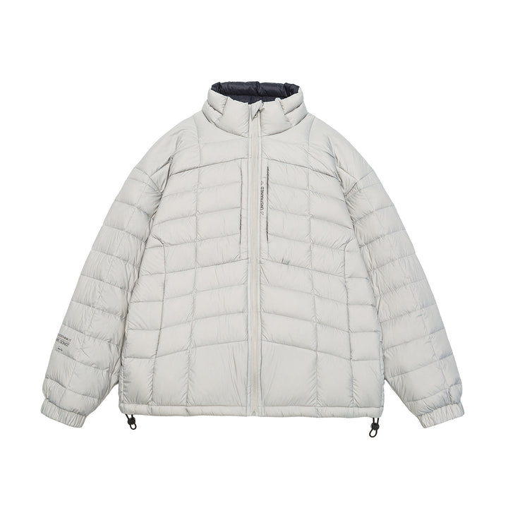 Men's short quilted insulation jacket with high stand-up collar and drawstring hem Mune Fashion