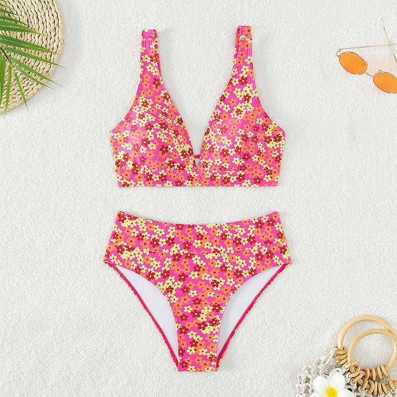 Women’s bikini set with playful floral design and high waistband Mune Fashion