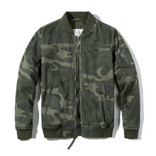 Men's Lightweight Bomber Jacket made of Cotton Blend with Ribbed Collar and Arm Pocket Mune Fashion