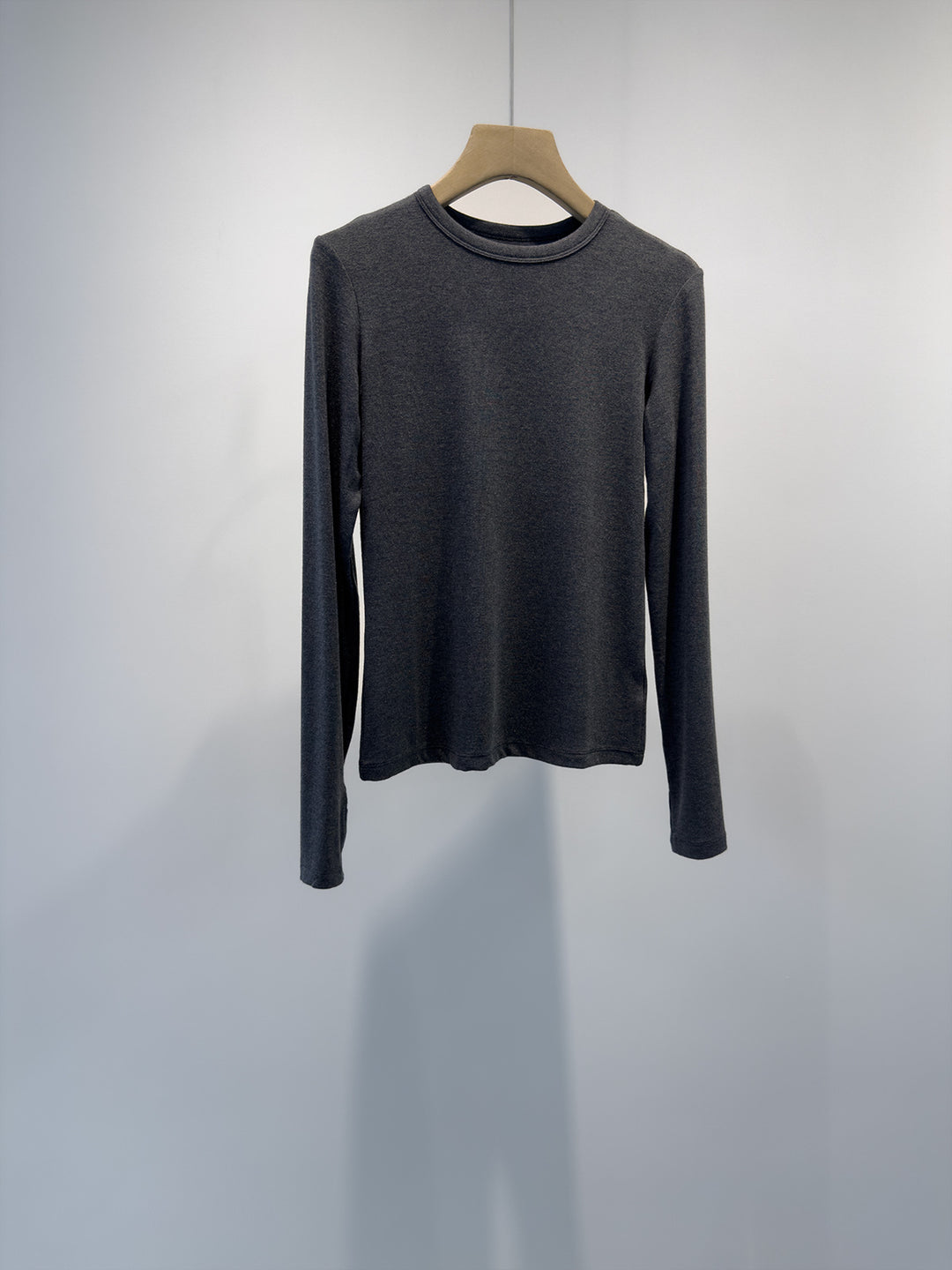 Women's Long Sleeve Fitted Round Neck Top Mune Fashion