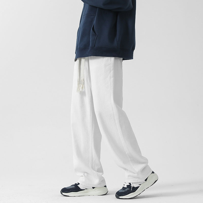 Men's Comfortable and Casual Denim Trousers with Wide Leg Mune Fashion